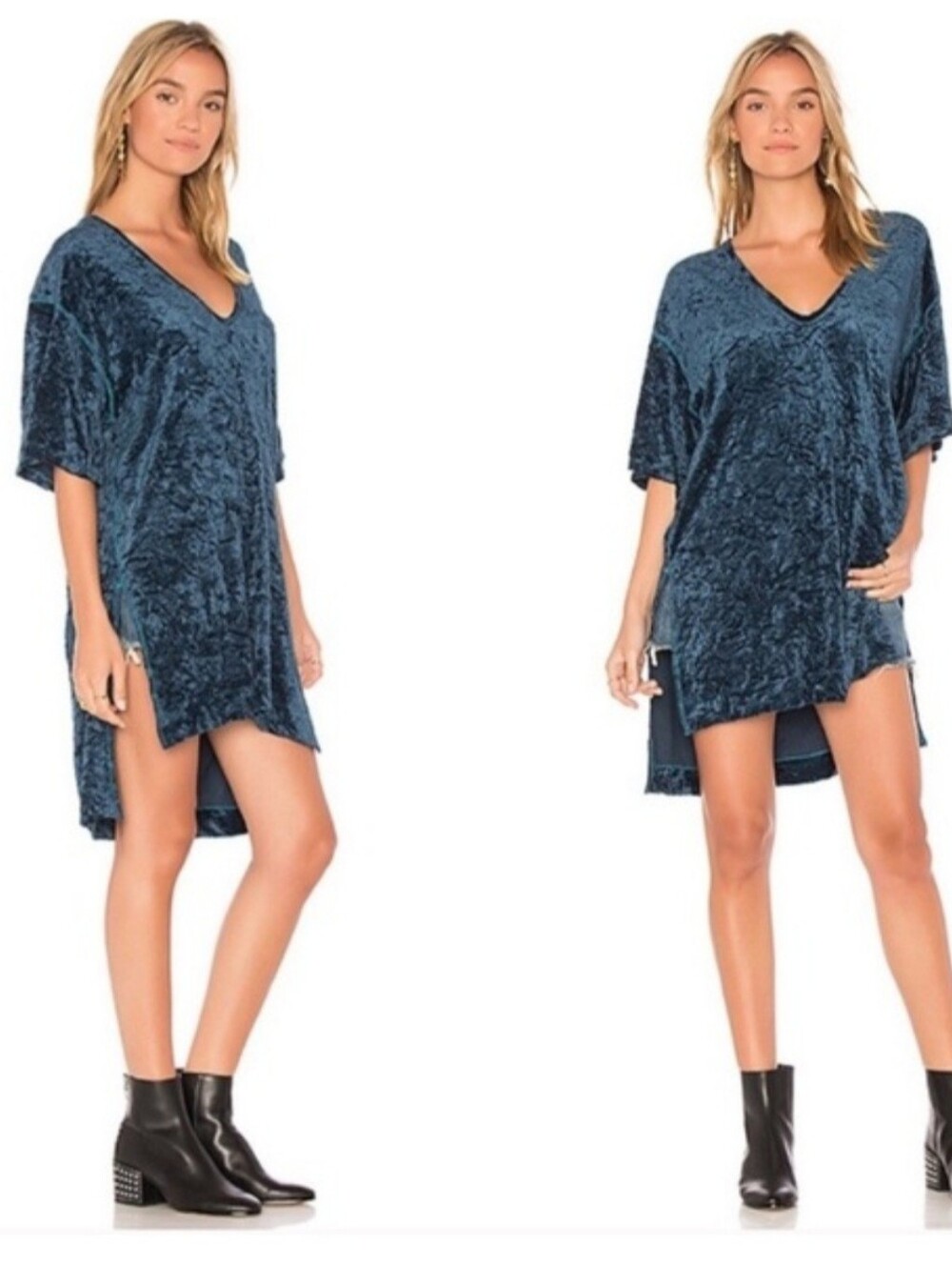 Free People Blue Velvet Tunic - NWT! - Picture 16 of 16